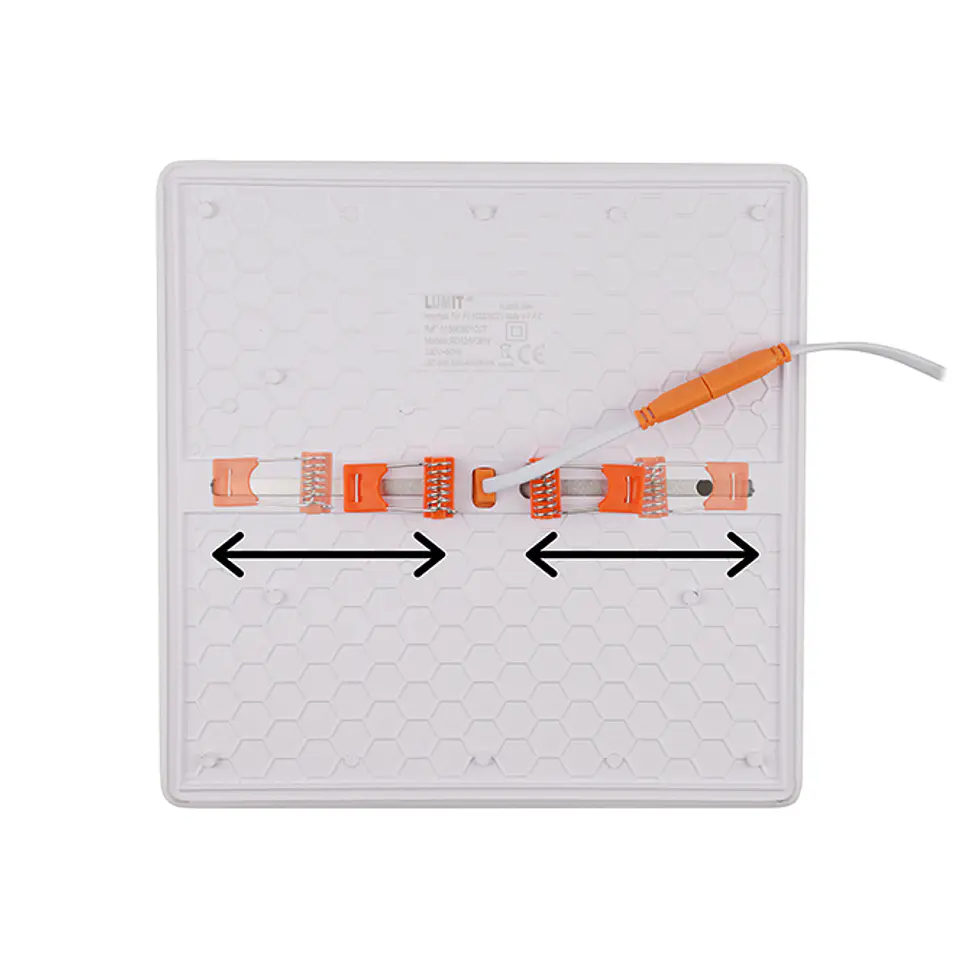 Foco de encastrar RUPIA CCT quadrado 36W LED 4000lm 3000-4000-6500K C.23xL.23xAlt.2cm branco 2