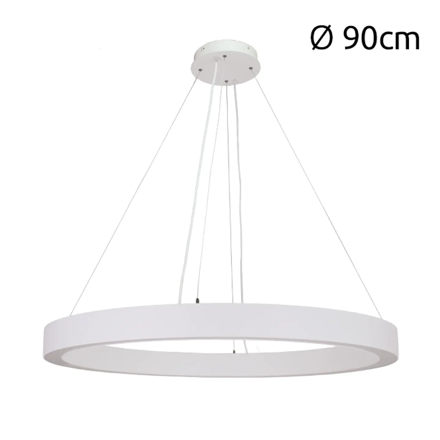 Suspensão LineX Circle LED CCT 60W 6000lm 3000K/4000K/6400K Alt.Reg.xD.90cm 1