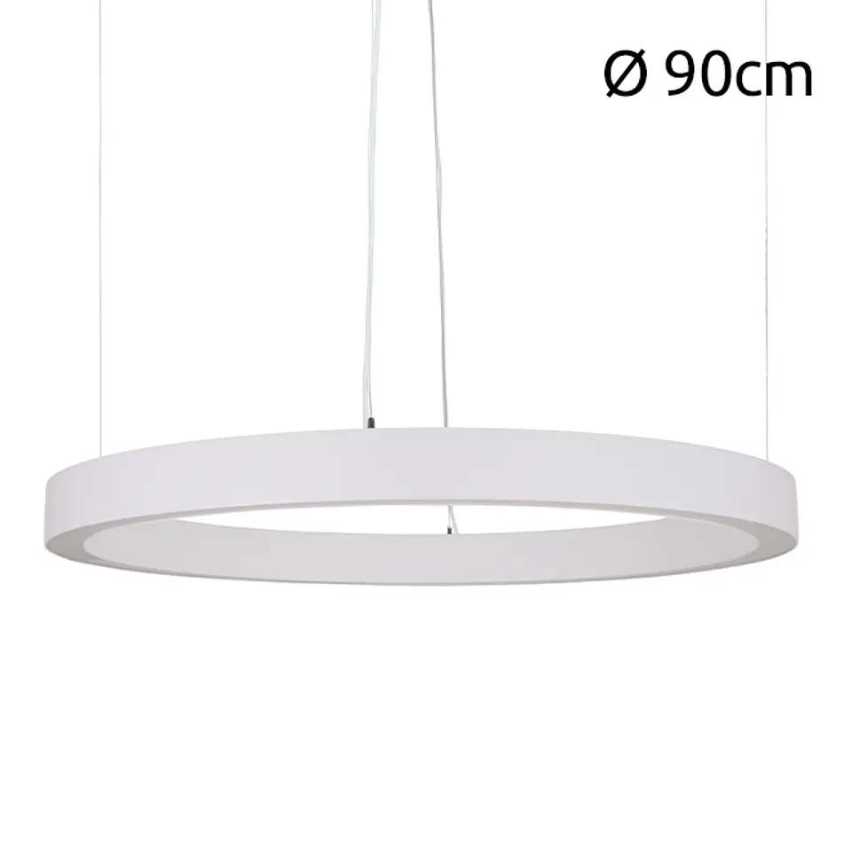 Suspensão LineX Circle LED CCT 60W 6000lm 3000K/4000K/6400K Alt.Reg.xD.90cm 2