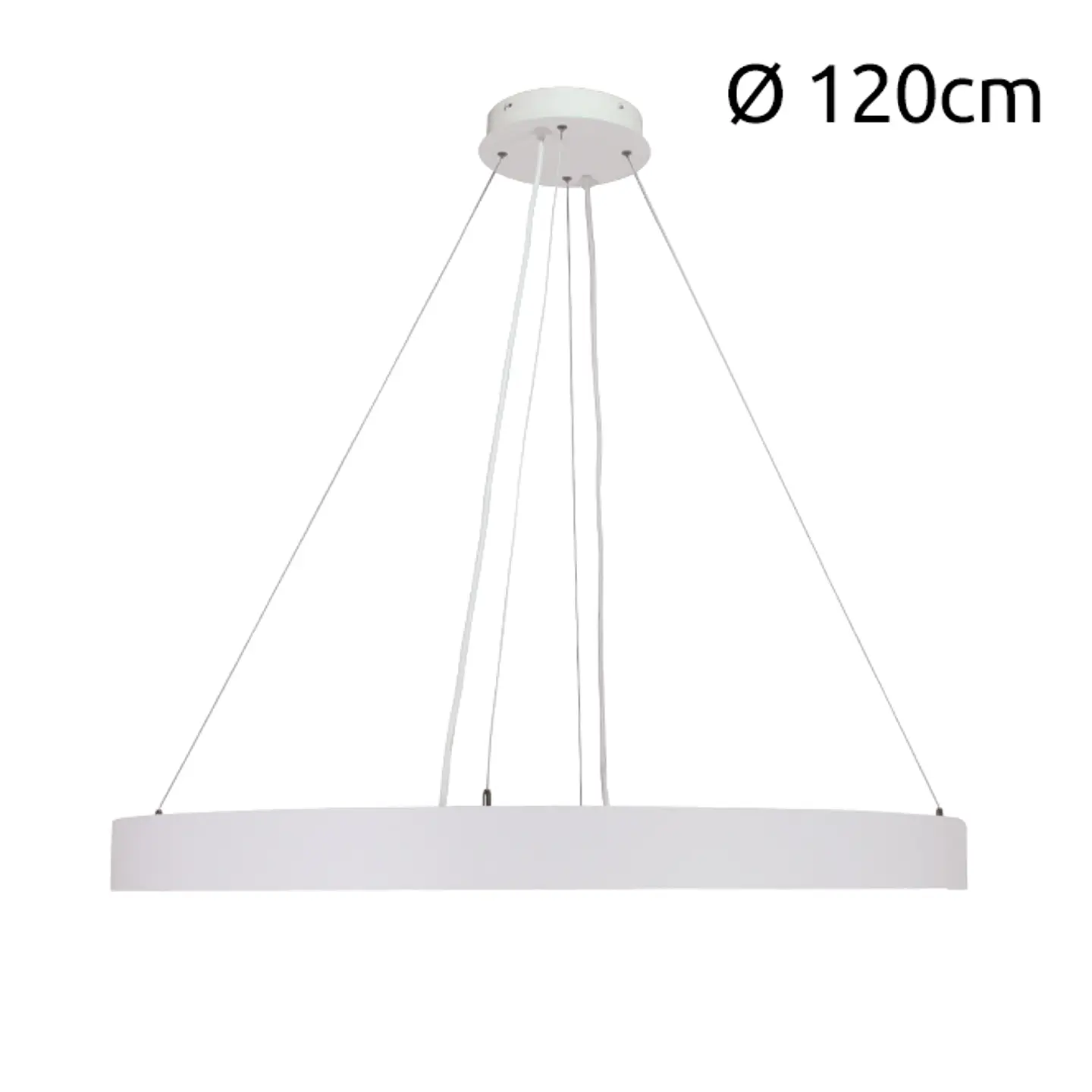 Suspensão LineX Circle LED CCT 80W 8000lm 3000K/4000K/6400K Alt.Reg.xD.120cm 3