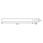 Barra suspensa LINEX B2 120cm 1x40W LED 3200lm 3000K 110° C.118xL.6xAlt.Reg.cm alumínio - Thumbnail 2