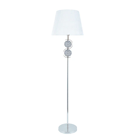 Candeeiro de pé HONDURAS 1xE14 Alt.157,6xD.38cm branco/cromado