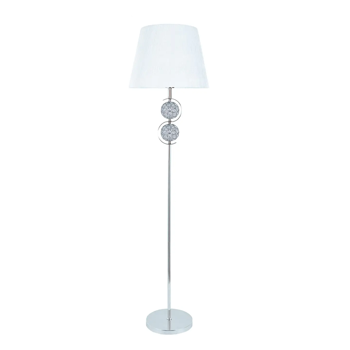 Candeeiro de pé HONDURAS 1xE14 Alt.157,6xD.38cm branco/cromado 1