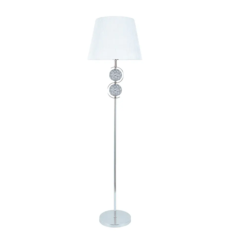 Candeeiro de pé HONDURAS 1xE14 Alt.157,6xD.38cm branco/cromado 1