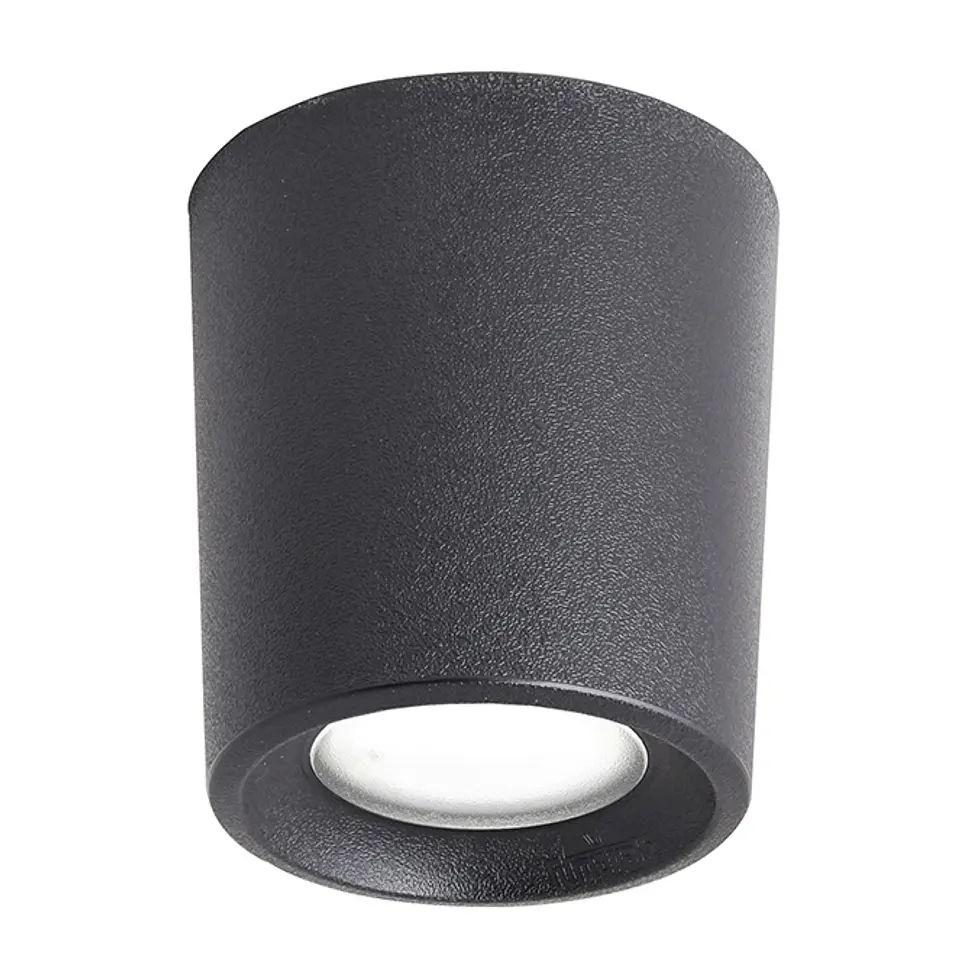 Foco LIVIA 1xGU10 6W botão CCT (2cores) IP55 Alt.10,5xD.9,6cm resina 1
