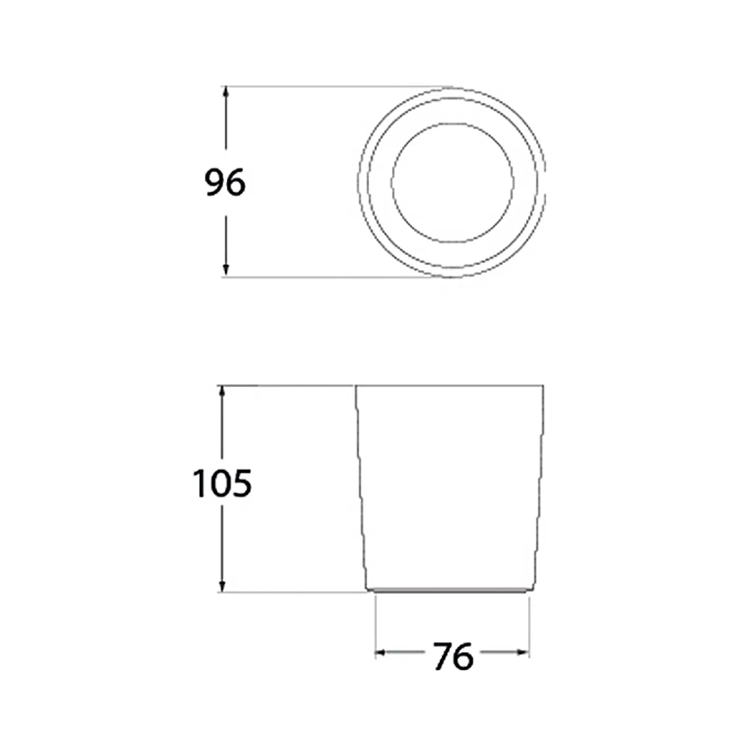 Foco LIVIA 1xGU10 6W botão CCT (2cores) IP55 Alt.10,5xD.9,6cm resina 3