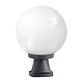 Pilar GLOBE 1xE27 IP55 Alt.35xD.25cm resina preta - Thumbnail 1