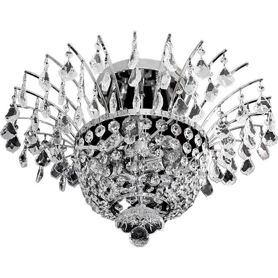 Plafond CONCÊNTRICO 6xE14 Alt.40xD.56cm cromado 1