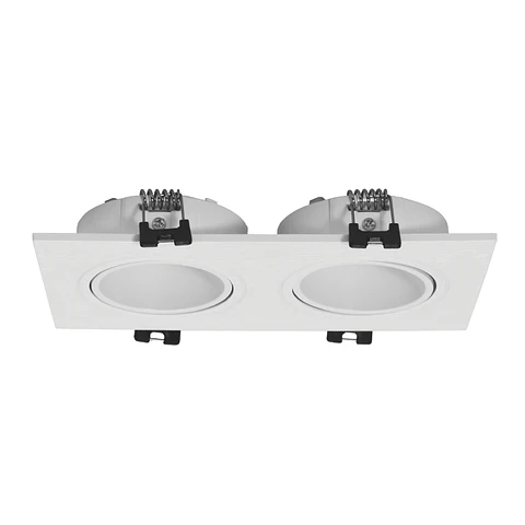 Aro de encastrar ONIRO 2xMR16 C.17,3xL.9,3xAlt.2,9cm policarbonato (PC) branco
