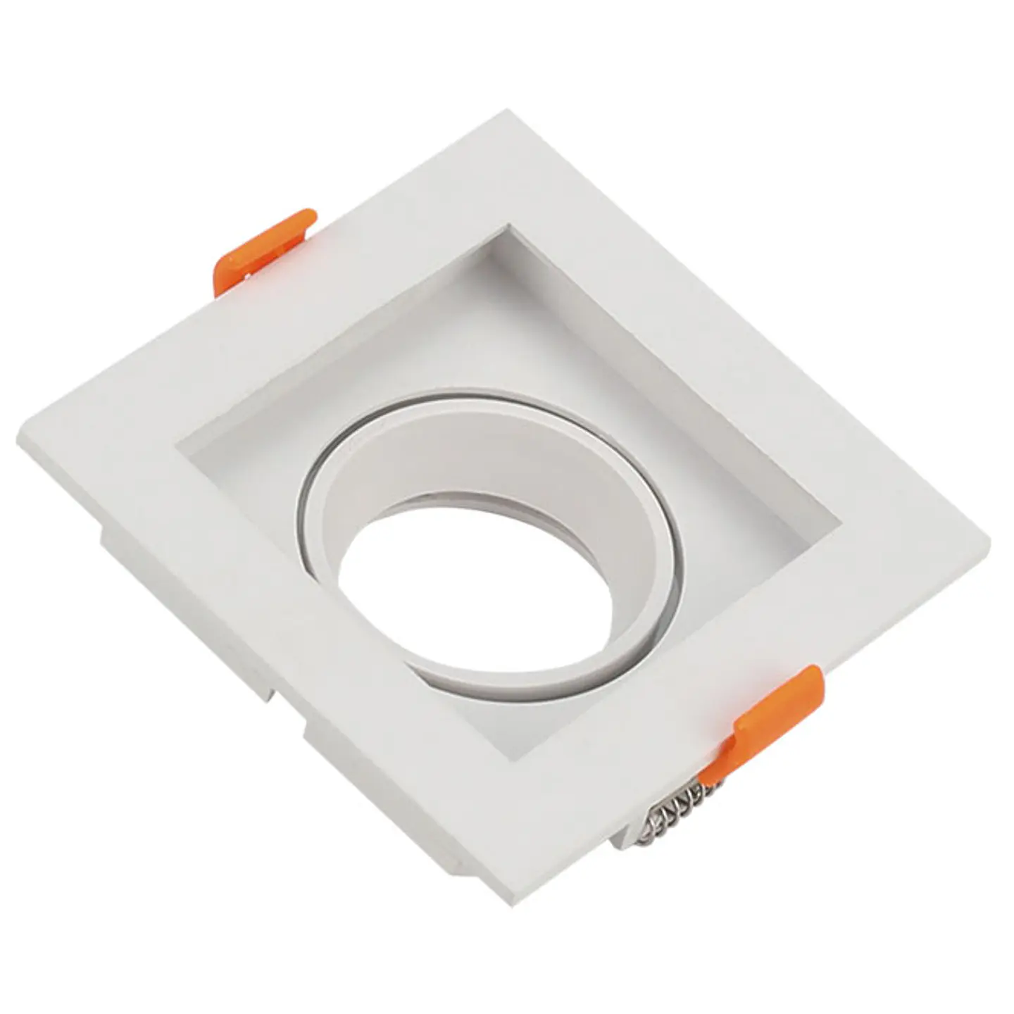 Aro de encastrar HECATE quadrado 1xGU10/GU5.3 (MR16) C.10,2xL10,2xAlt.3,6cm em PC branco 1