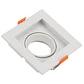 Aro de encastrar HECATE quadrado 1xGU10/GU5.3 (MR16) C.10,2xL10,2xAlt.3,6cm em PC branco - Thumbnail 1