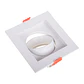 Aro de encastrar HECATE quadrado 1xGU10/GU5.3 (MR16) C.10,2xL10,2xAlt.3,6cm em PC branco - Thumbnail 2