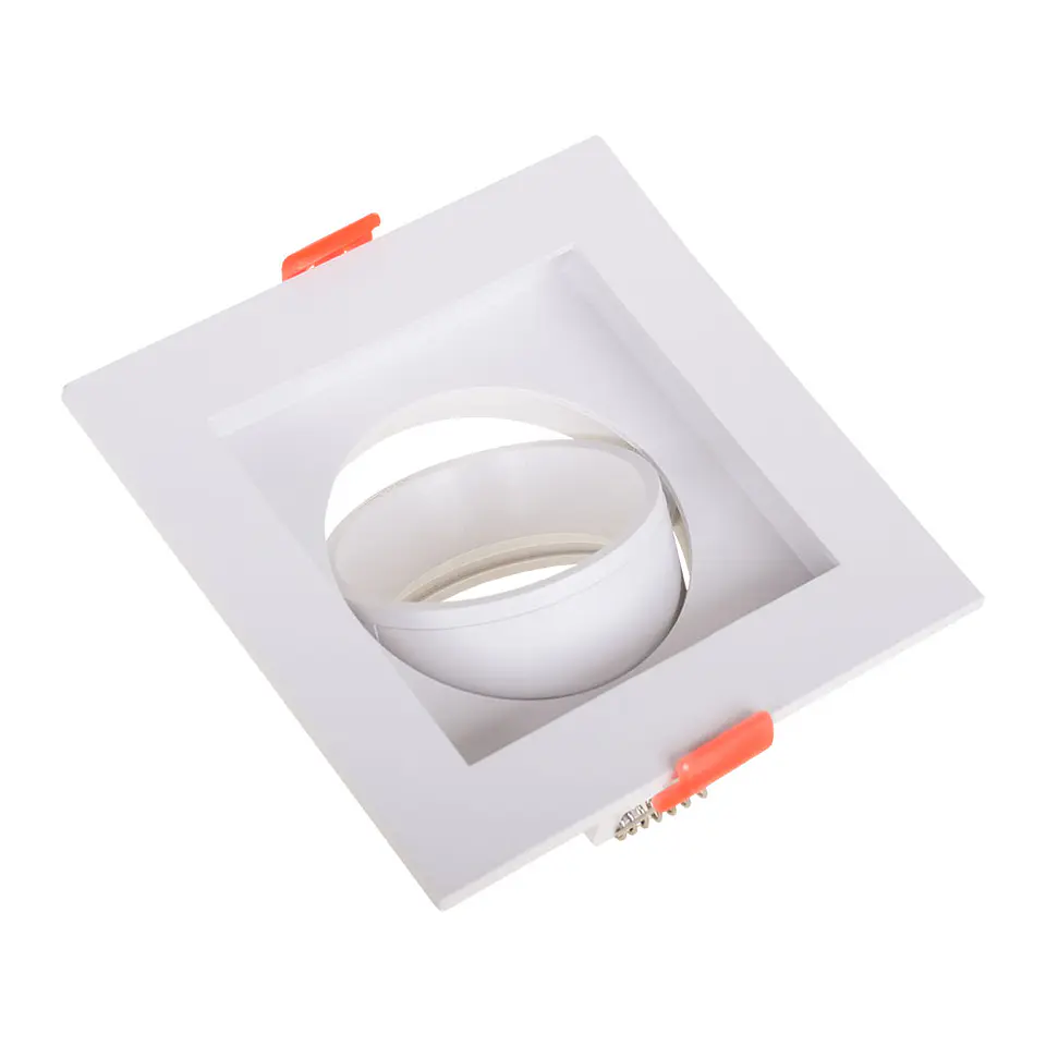 Aro de encastrar HECATE quadrado 1xGU10/GU5.3 (MR16) C.10,2xL10,2xAlt.3,6cm em PC branco 2