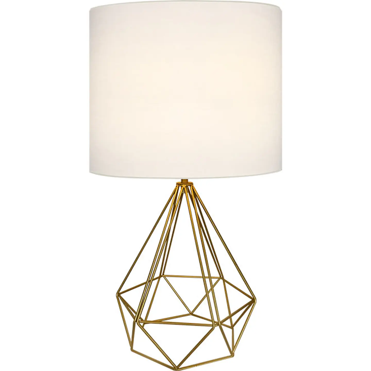 Candeeiro de mesa ABRANTES 1xE27 A.56,5xD.32cm dourado/branco 1
