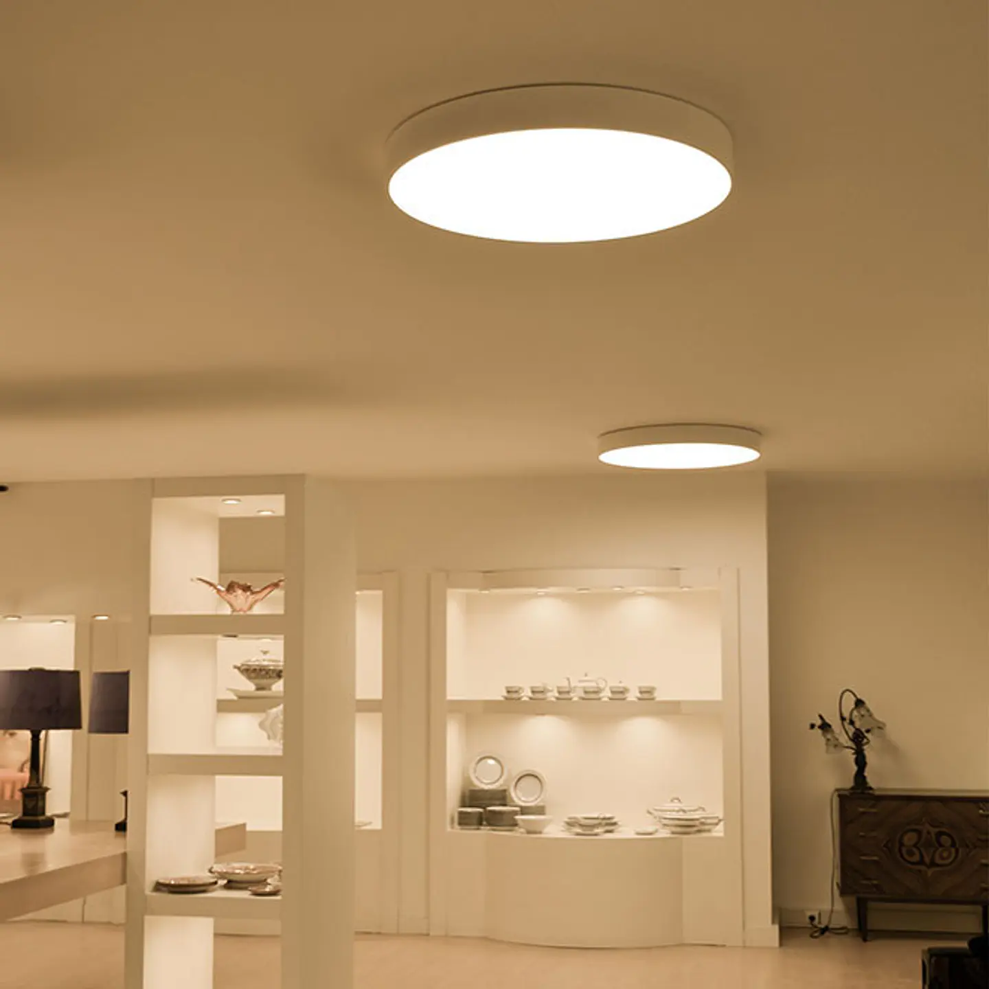 Plafond BILAC redondo 1x126W LED 16000lm 3000K Alt.9xD.80cm branco 3