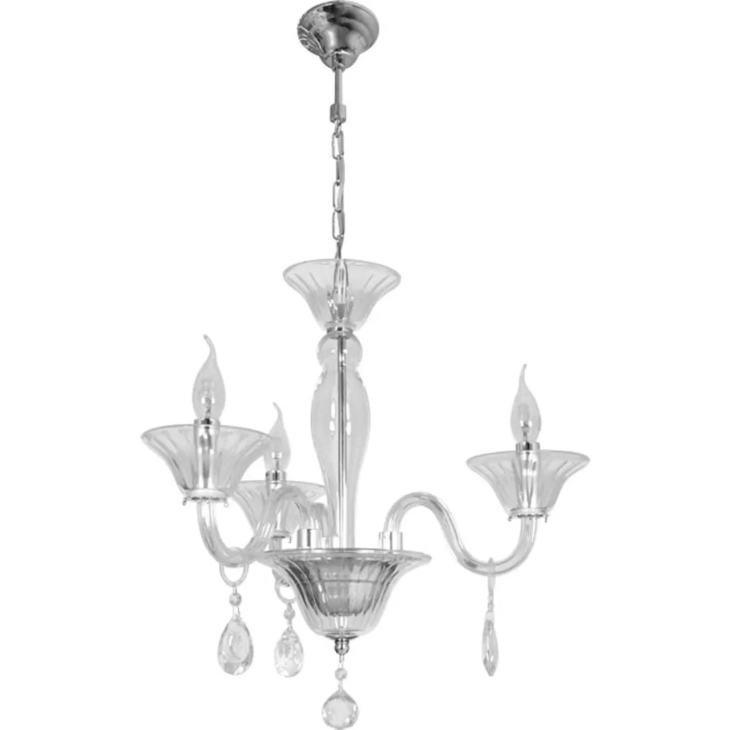 Candeeiro de tecto ROSALINA 3xE14 Alt.Reg.xD.49cm transparente 1