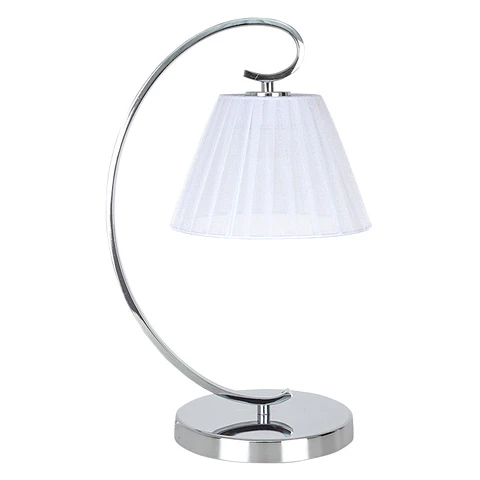 Candeeiro de mesa PANAMA 1xE27 cromado/branco