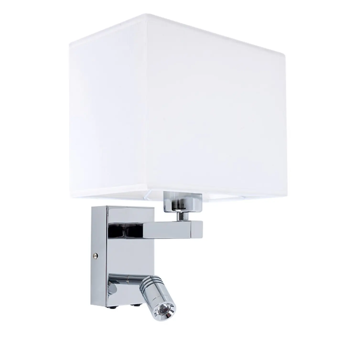 Aplique PARADIGMA 1x3W LED+1x40WE27 240lm 4000K C.23xL.18,5xAlt.32cm branco/cromado 1