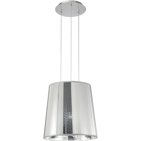 Candeeiro de tecto GLASGOW 1xE27 Alt.Reg.xD.35cm cinzento/cromado