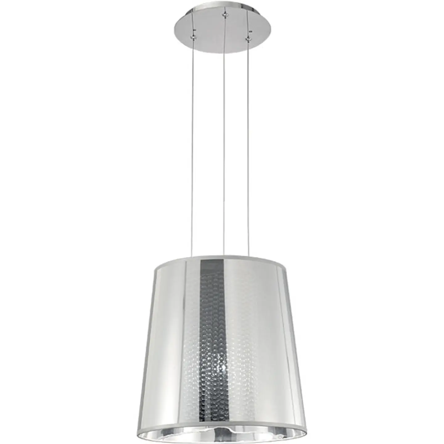 Candeeiro de tecto GLASGOW 1xE27 Alt.Reg.xD.35cm cinzento/cromado 1