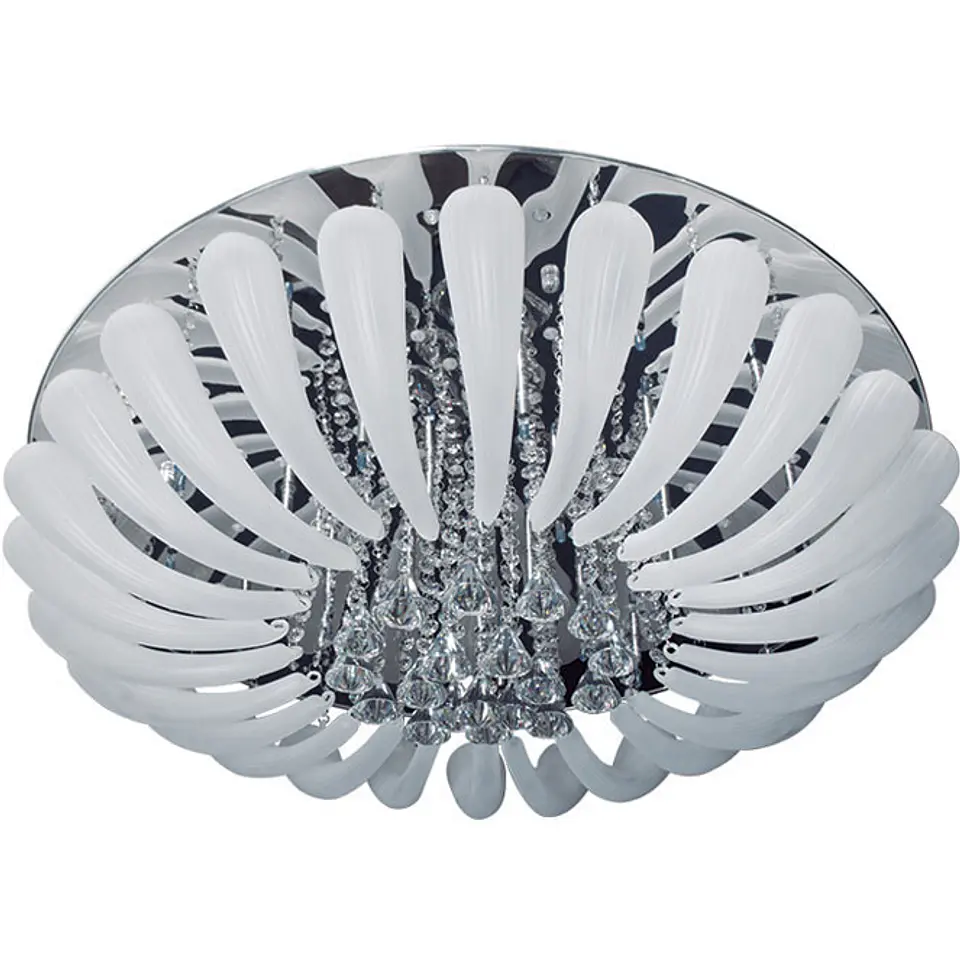 Plafond NICE 24xG4 12V+132x0.04W LED Alt.30xD.80cm cromado 1