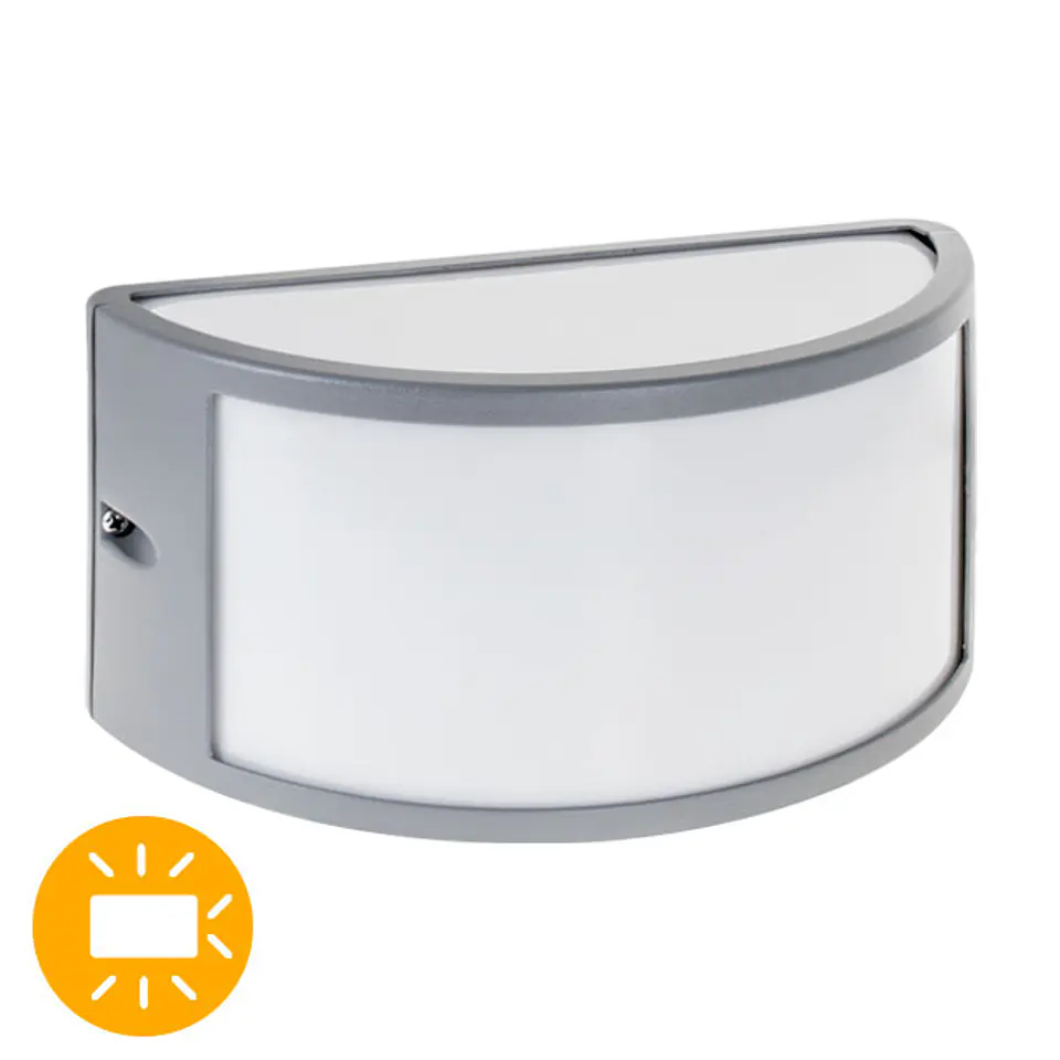 Aplique TUA IP44 1xE27 C.25xL.12xAlt.13,5cm cinzento 1