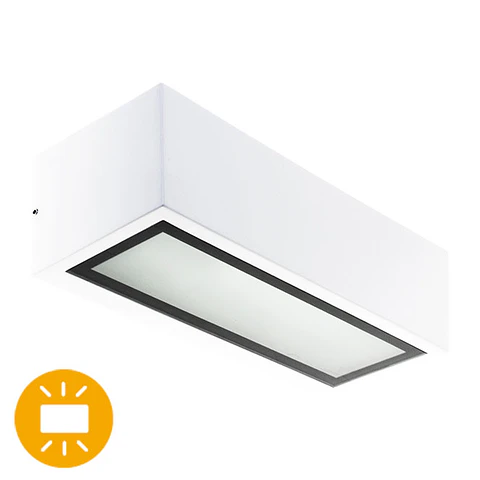 Aplique CORGO IP54 1xE27 C.26xL.10,6xAlt.8cm alumínio+vidro