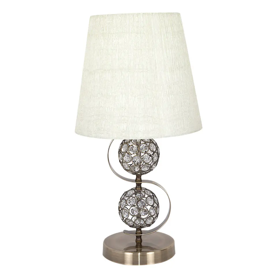 Candeeiro de mesa HONDURAS 1xE14 Alt.50xD.25cm bege/oxidado 1