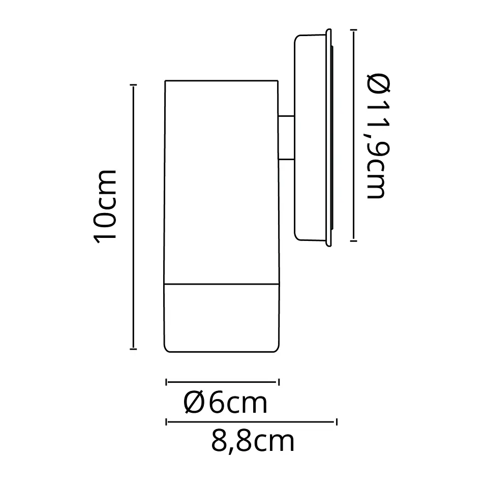 Aplique TUELA 1xGU10 max7W IP44 3