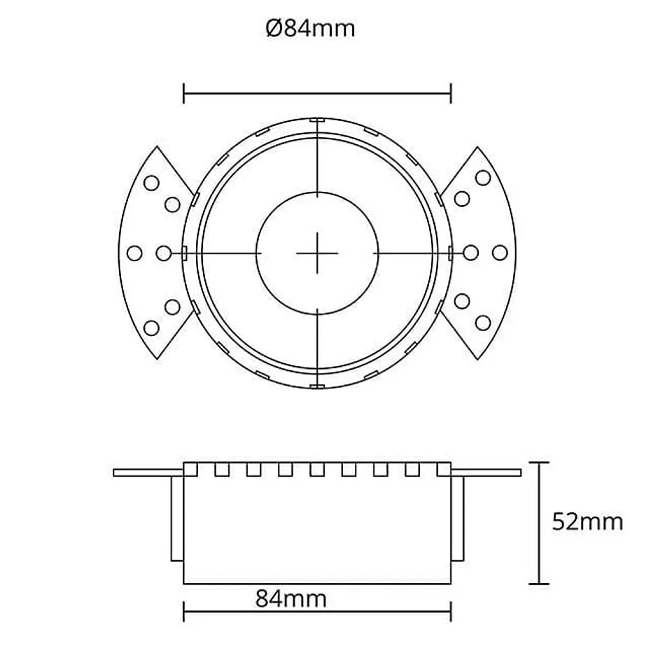 Aro de encastrar HATOR redondo para gesso cartonado C.14xL.8,4xAlt.5,2cm 2