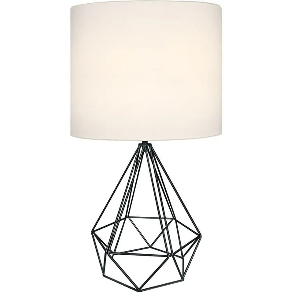 Candeeiro de mesa ABRANTES 1xE27 Alt.56,5xD.32cm preto/branco 1