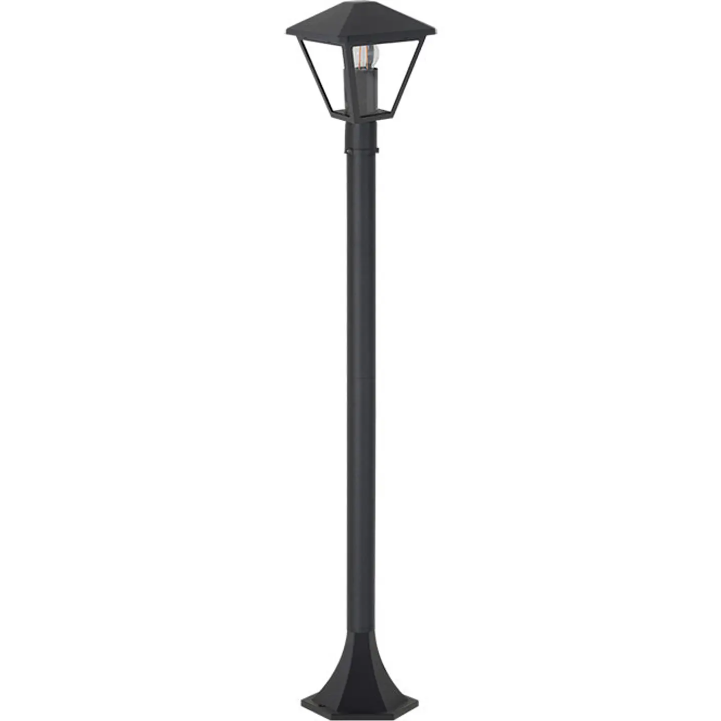 Pilar DORNELA IP44 1xE27 Alt.100cm alumínio+vidro antracite 1