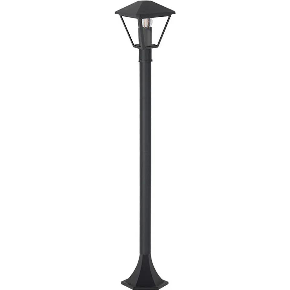 Pilar DORNELA IP44 1xE27 Alt.100cm alumínio+vidro antracite 1
