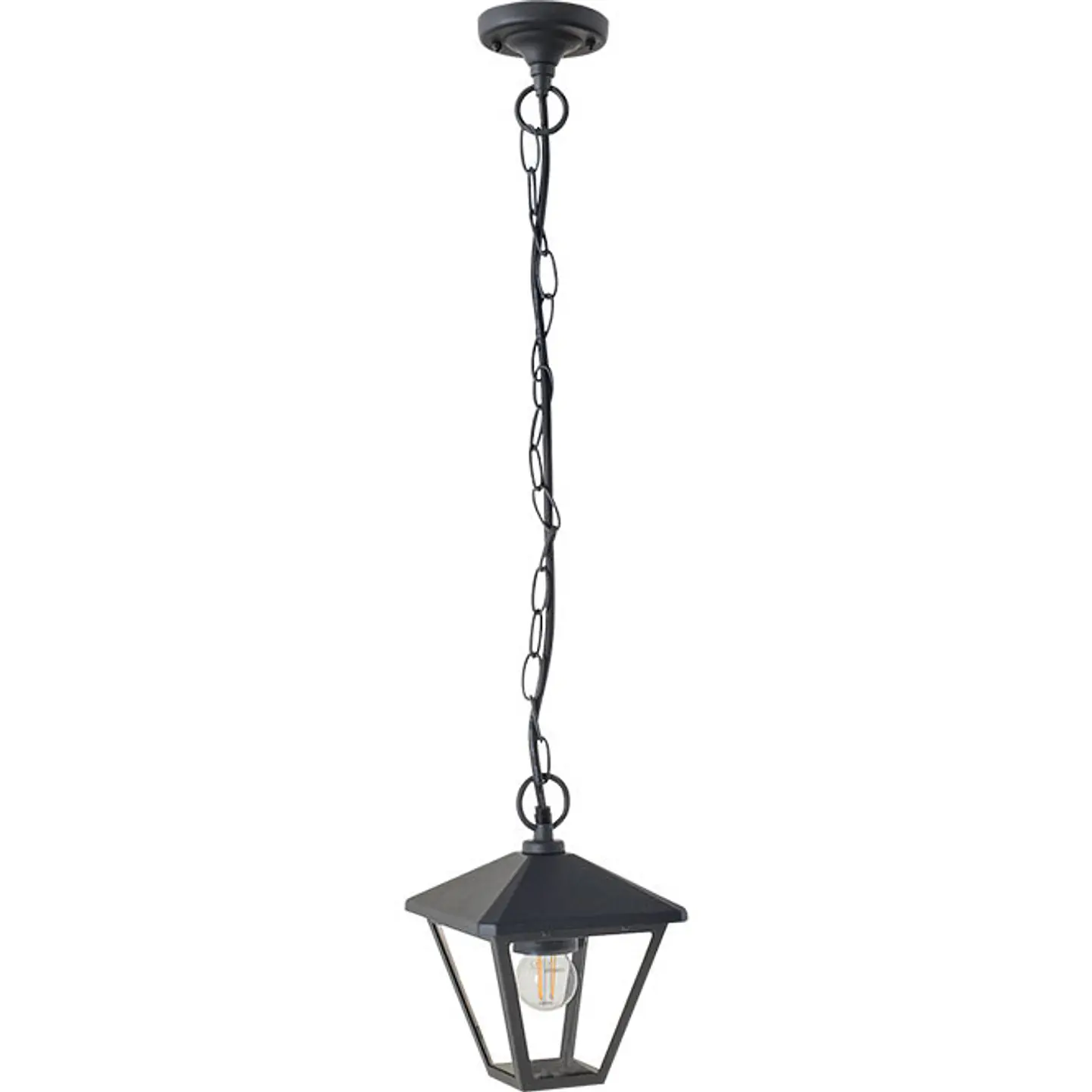 Suspensão DORNELA IP44 1xE27 C.16xL.16xAlt.Reg.cm alumínio+vidro, cor antracite 1