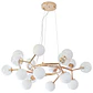 Candeeiro de tecto ANABEL 18xG9 Alt.Reg.xD.80cm dourado/branco - Thumbnail 1