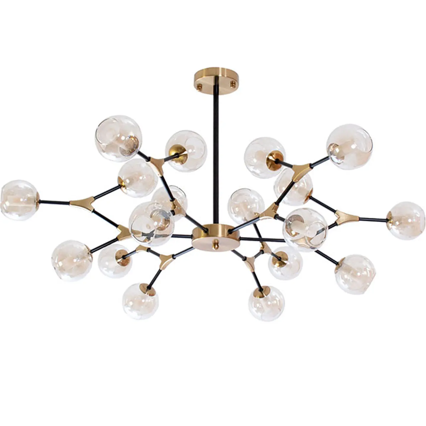 Candeeiro de tecto ANYA 18xG9 Alt.60xD.107cm preto/cor bronze 1