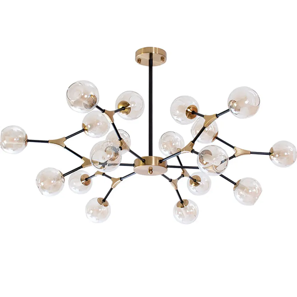 Candeeiro de tecto ANYA 18xG9 Alt.60xD.107cm preto/cor bronze 1