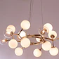 Candeeiro de tecto ANABEL 18xG9 Alt.Reg.xD.80cm dourado/branco - Thumbnail 2