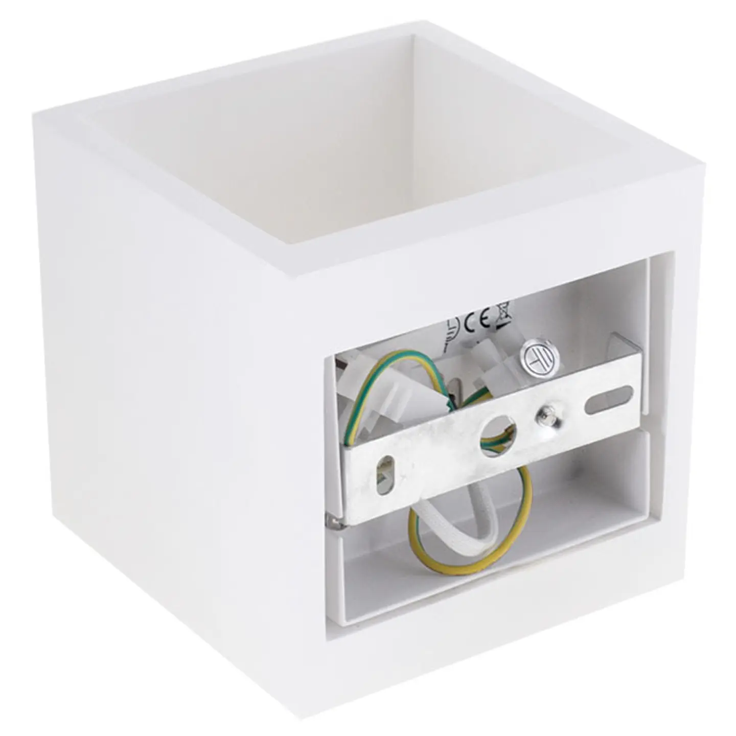 Aplique EDA 1xG9 C.11,5xL.11,5xAlt.11,5cm em gesso branco 3