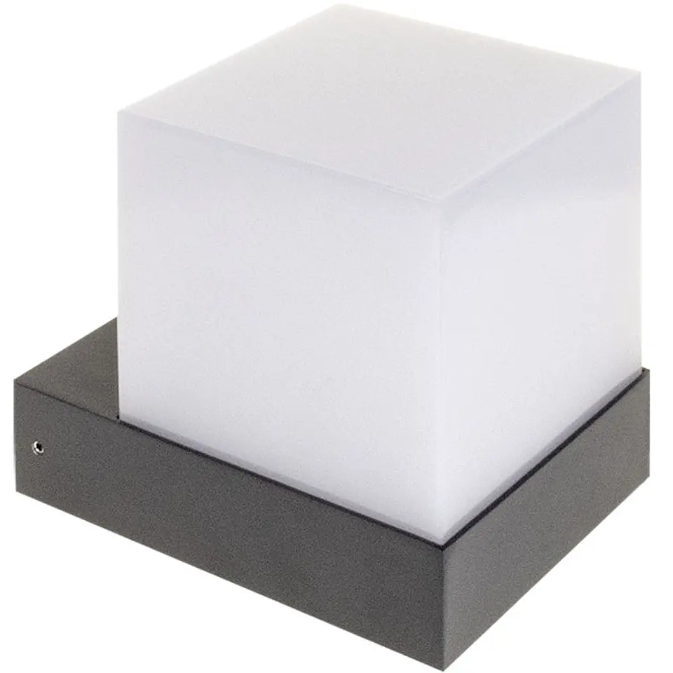 Aplique AVE IP54 1x7W LED 545lm 4000K C.11xL.15xAlt.13,5cm antracite/branco 1