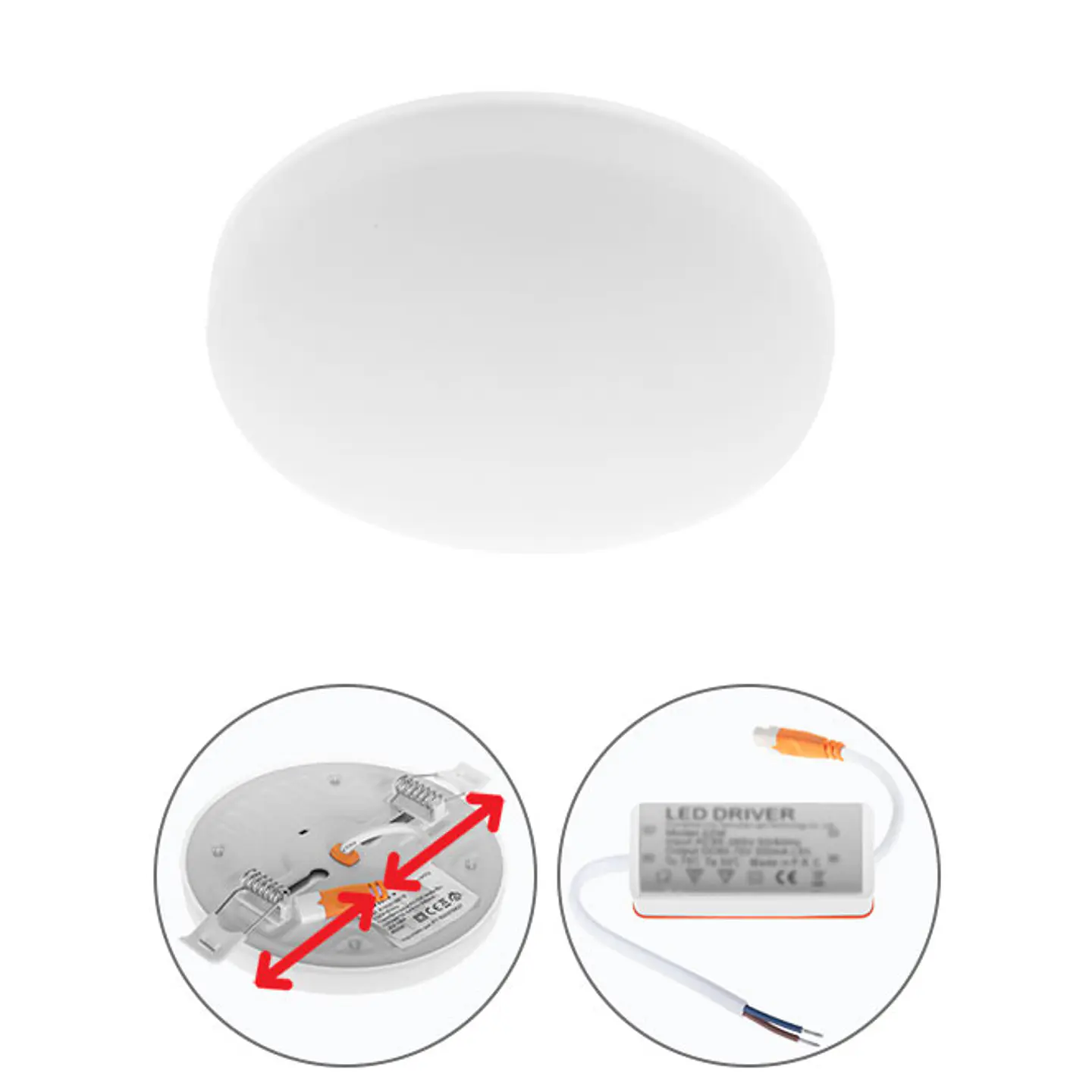 Foco de encastrar LIRA redondo 1x18W LED 1620lm 4000K 120° Alt.1,5xD.12cm branco 1