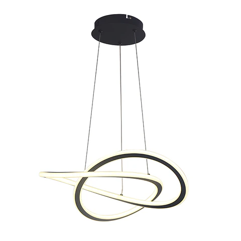 Suspensão DORALICE 38W LED 1900lm 3000K Alt.Reg.xD.45cm preto