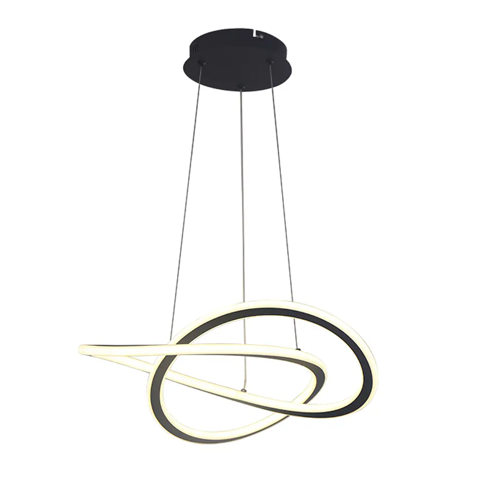 Suspensão DORALICE 38W LED 1900lm 3000K Alt.Reg.xD.45cm preto 1
