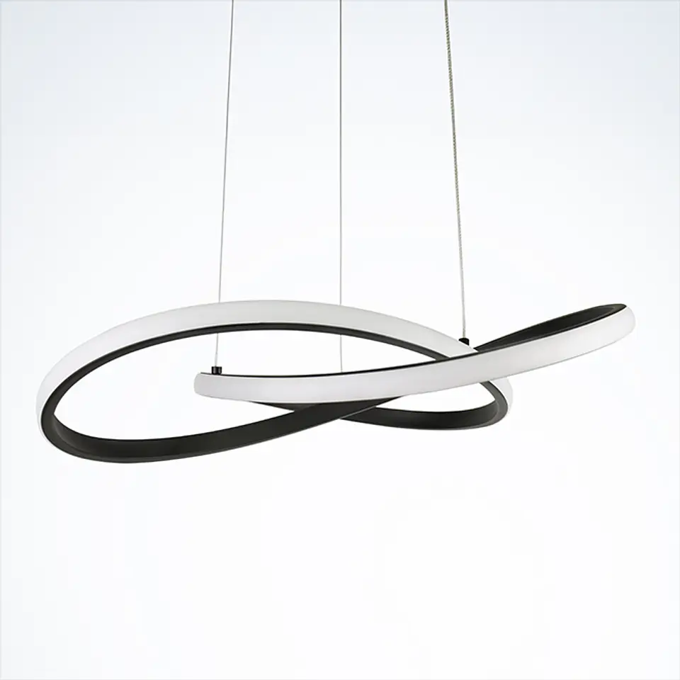 Suspensão DORALICE 40W LED 1650lm 3000K Alt.Reg.xD.50cm preto 2