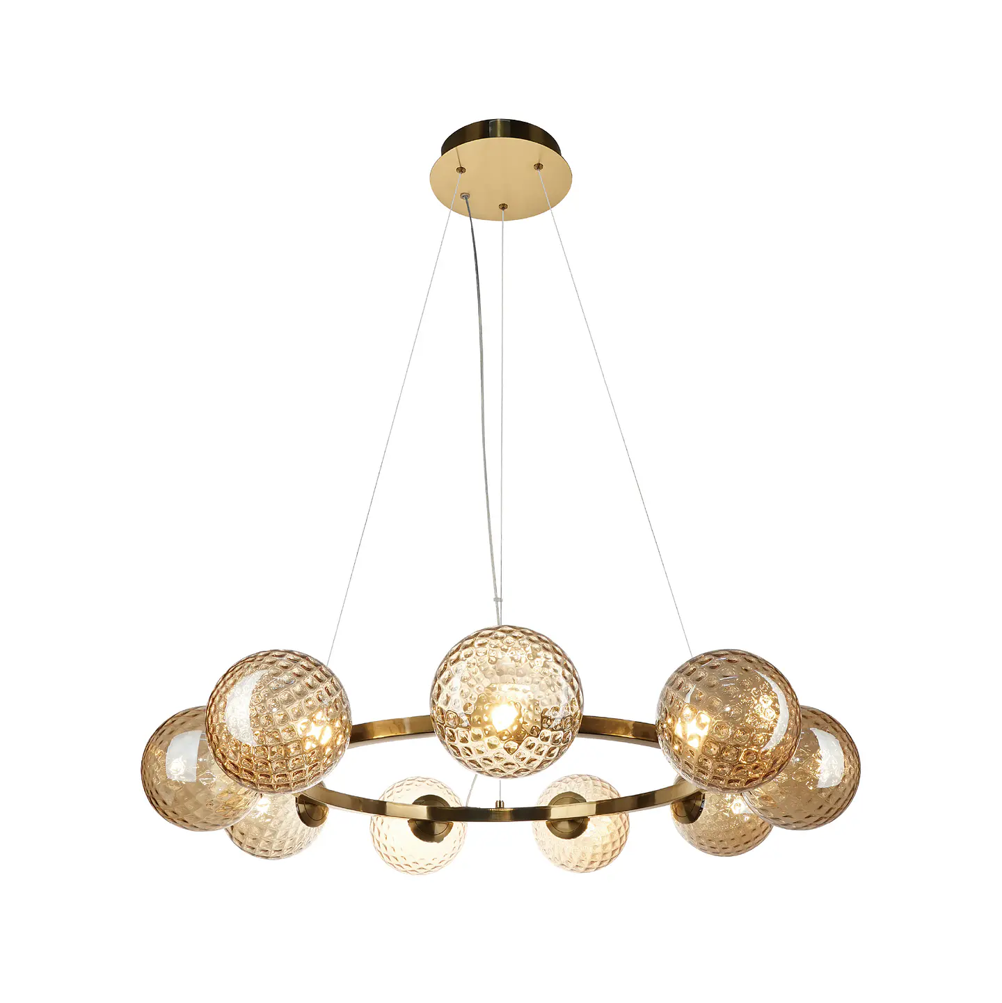 Candeeiro de tecto ANDREZA 232W LED 2200lm 2700K Alt.Reg.xD.53cm bronze 1