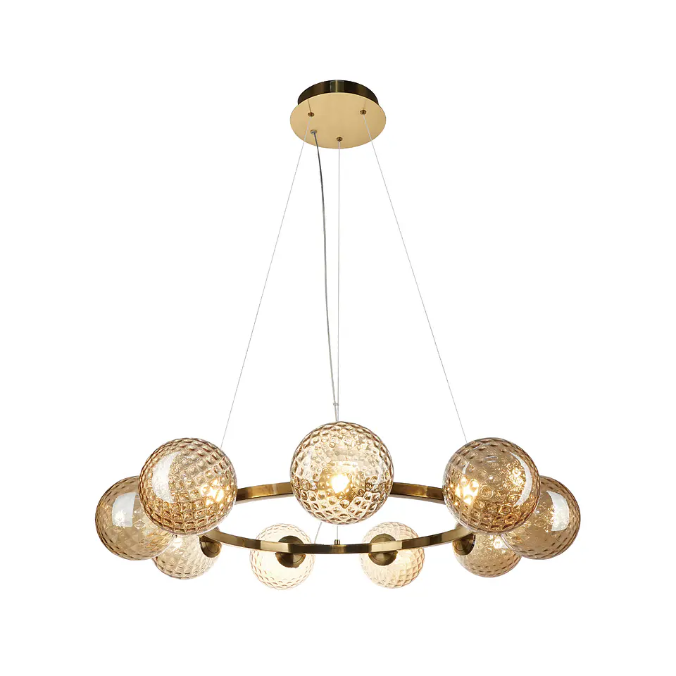 Candeeiro de tecto ANDREZA 232W LED 2200lm 2700K Alt.Reg.xD.53cm bronze 1