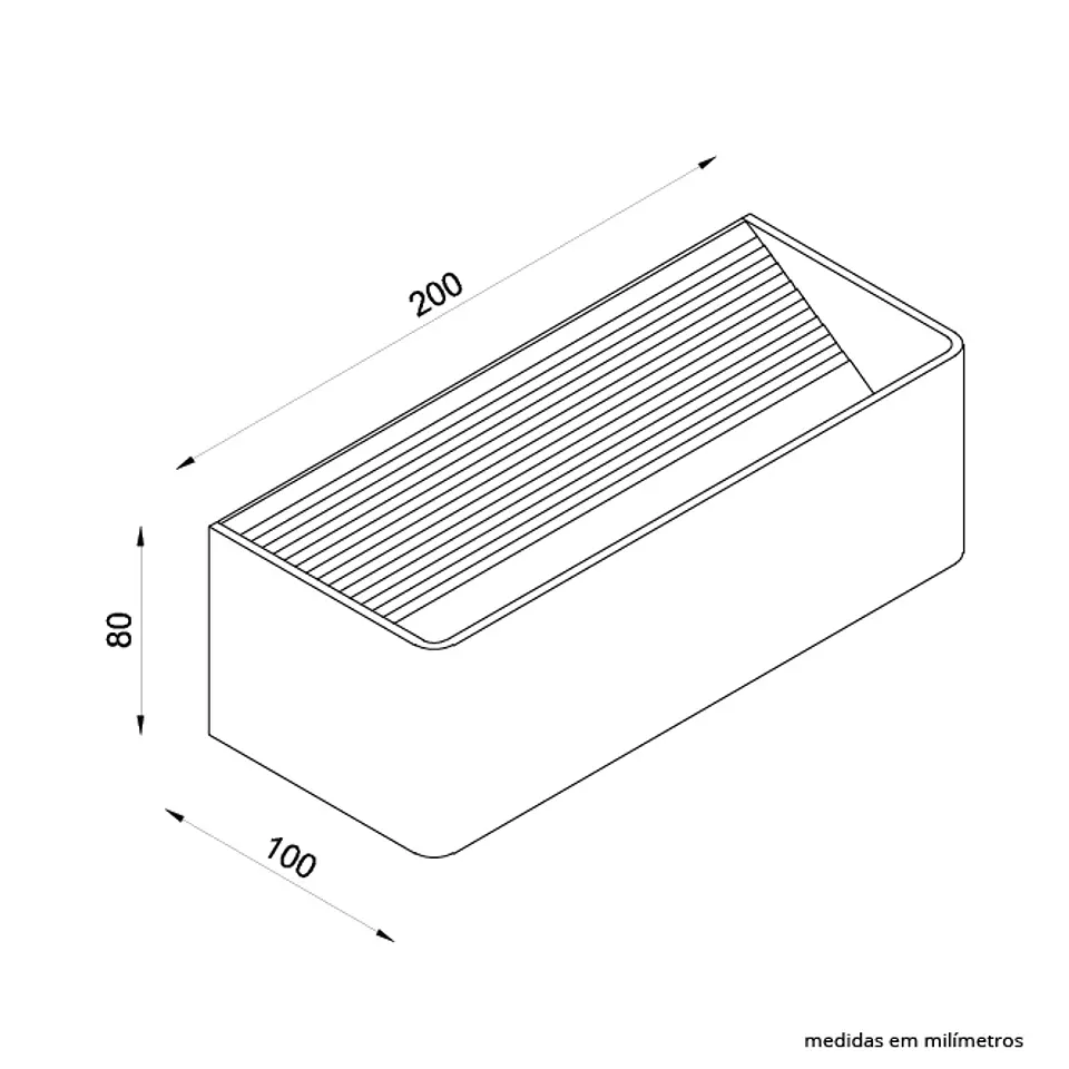 Aplique EDNA 1x6W LED 520lm 3000K C.20xL.10xAlt.8cm cor areia 2