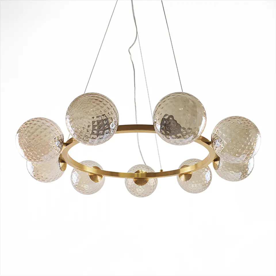 Candeeiro de tecto ANDREZA 232W LED 2200lm 2700K Alt.Reg.xD.53cm bronze 2