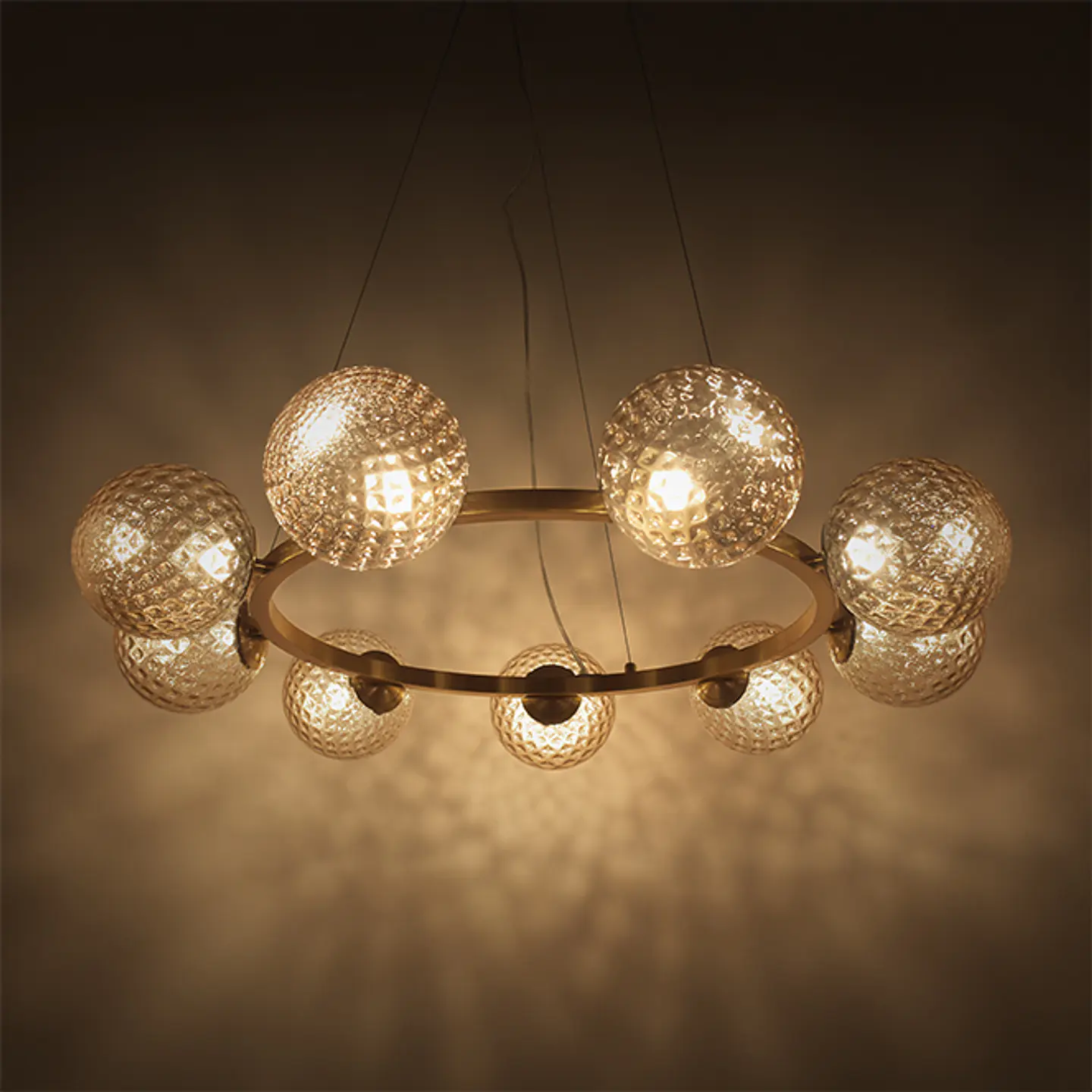 Candeeiro de tecto ANDREZA 232W LED 2200lm 2700K Alt.Reg.xD.53cm bronze 3