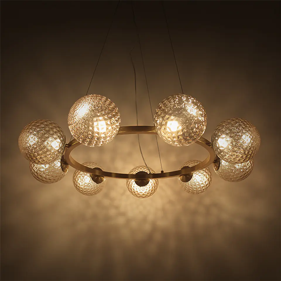 Candeeiro de tecto ANDREZA 232W LED 2200lm 2700K Alt.Reg.xD.53cm bronze 3
